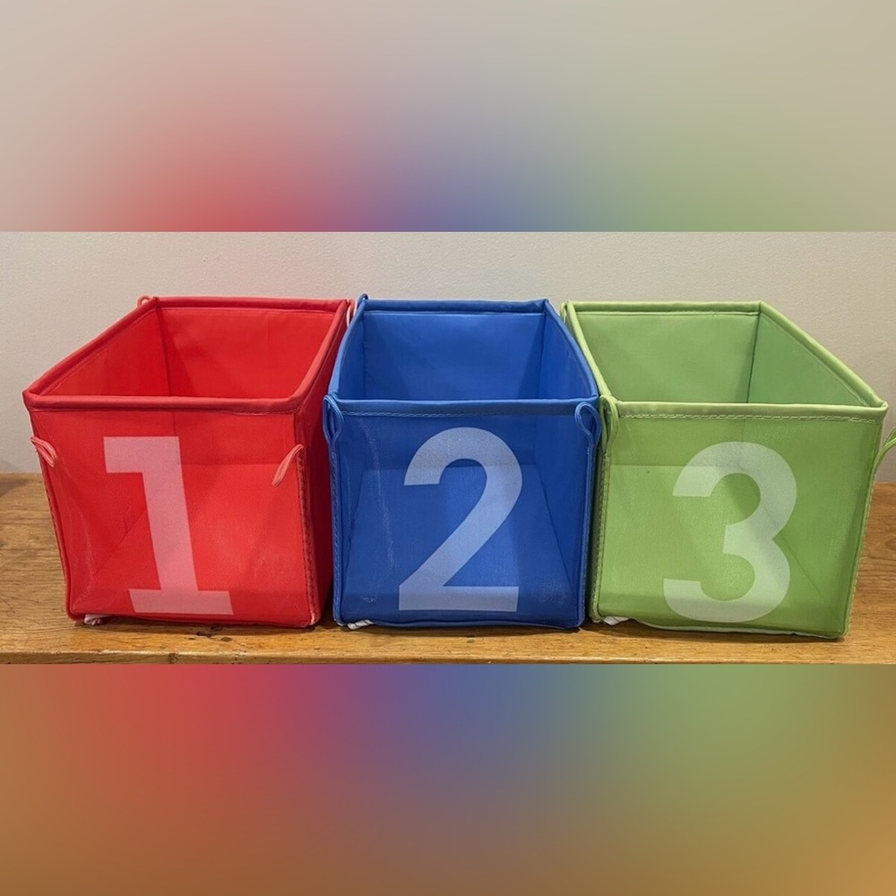 IKEA Kusiner Set Of 3 Pop-Up Children’s Kids’ Storage Boxes